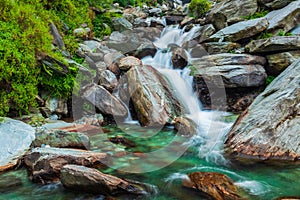 Bhagsu waterfall. Bhagsu, Himachal Pradesh, India