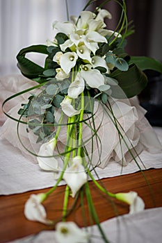 Cascade of Calla Lilies: A Bridal Bouquet