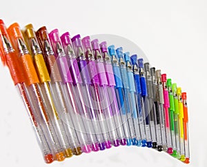 Cascade Of Colored Pens