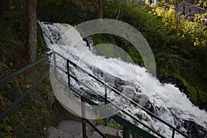 Cascade de Coo, stairway at the smaller side
