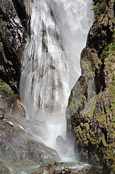 Cascade de Dormillouse in Ecrins National Park, French Hautes Alpes