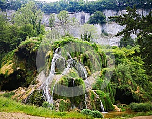 Cascade des Tuffs, Waterfall in Jura France photo