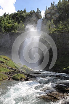 Cascade du Rouget in the french Alps