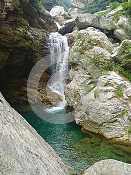 Cascade in lushan mountains