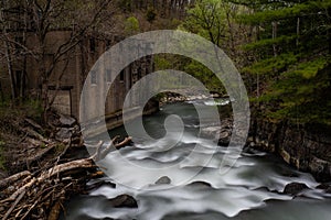 Cascade Mills Waterfall - Abandoned Mill Ruins - New York