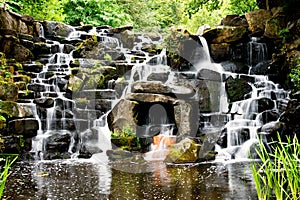 The cascade, ornamental waterfall at Virginia water.