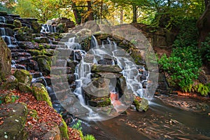 A cascade in Virginia Water, Surrey