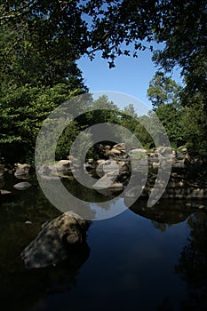 Cascade and Waterfalls near La Bodiniere,L`Yon River Vendee, France