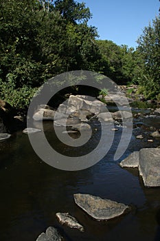 Cascade and Waterfalls near La Bodiniere,L`Yon River Vendee, France