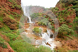 Cascades d`Ouzoud waterfall in Morocco