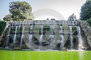 Cascades Garden of the Waterfalls of fountains in Rome, Italy