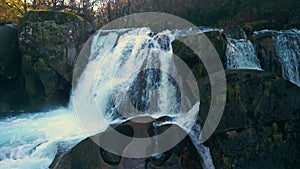 Cascades Over Fervenza Da Noveira Nature Preserve