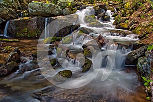 Cascading creek near Crabtree Falls, in the George Washington National Forest in Virginia