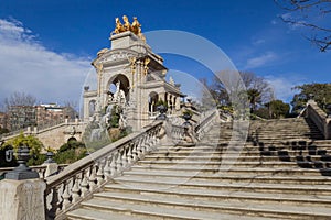 Cascading fountain in the Park Ciutadella