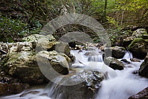 Cascading mountain stream