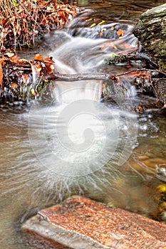 Cascading water of a stream