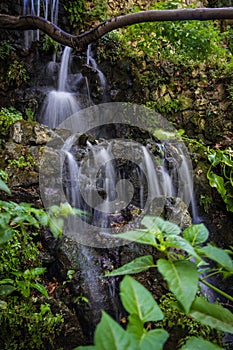 Cascading waterfall in Argiroupoli, Greece