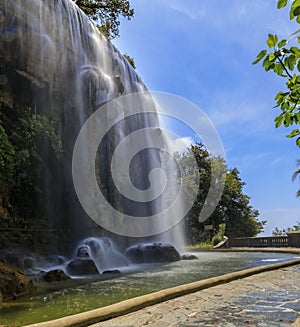 Waterfall at Castle Hill or Colline du Chateau in Nice, South of France photo