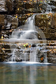 Cascading Waterfall in the Blue Ridge Mountains