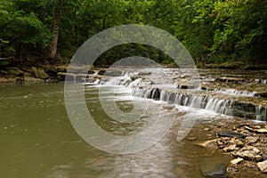 Cascading Waterfall in Lee`s Summit