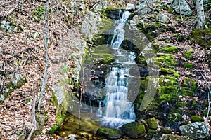 Cascading Waterfall in the Blue Ridge Mountains
