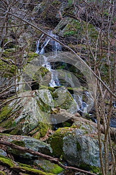 Cascading Waterfall in the Blue Ridge Mountains