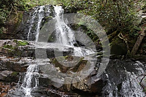 Cascading waterfall in Smoky Mountains National Park, Tennesee, USA