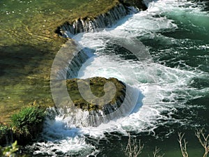 Cascading waterfalls in Krka National Park