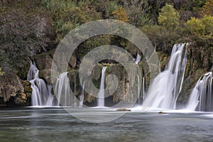 Cascading Waterfalls Skradinski Buk. Krka