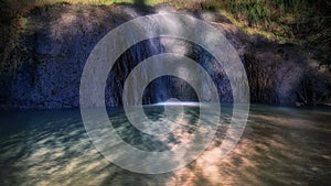 Cascata Braccio di mare, Italy. Waterfall, long exposure.