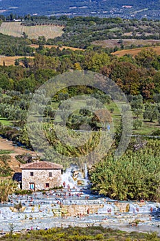 Cascate del Mulino, Saturnia, Tuscany, Italy photo