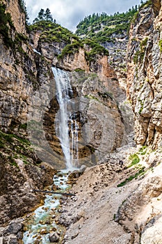 Cascate Di Fanes Waterfalls - Dolomites, Italy photo