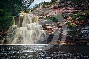 PoÃÂ§o do diabo waterfall, Mucugezinho river, LenÃÂ§ÃÂ³is - Bahia, Brazil