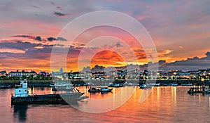 Casco Viejo, the historic district of Panama City at sunset