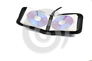 Case for CDs and DVDs on a white background