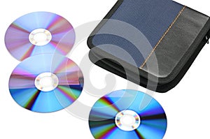 Case for CDs and DVDs on a white background