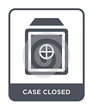 case closed icon in trendy design style. case closed icon isolated on white background. case closed vector icon simple and modern