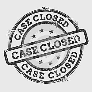 Case Closed rubber stamp isolated on white.
