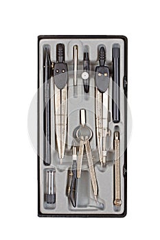 Case of drawing instruments isolated