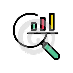 Case flat color icon