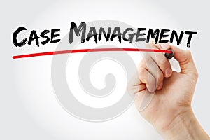 Case Management - collaborative process which: assesses, plans, implements, co-ordinates, monitors and evaluates the options and