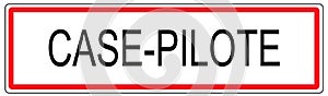 Case Pilote city traffic sign illustration in France