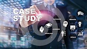 Case Study. Business, internet and tehcnology concept.