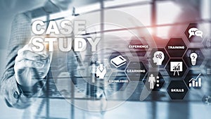 Case Study. Business, internet and tehcnology concept.