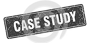 case study sign. case study grunge stamp.
