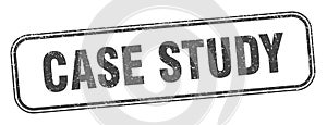 case study stamp. case study square grunge sign.