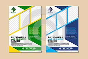 Case Study Template design. Investigators and adjusters service Booklet Layout