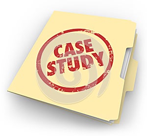 Case Study Words Stamped Manila Folder File Example Document