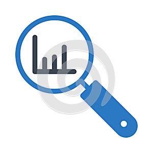 Case studying glyph color vector icon