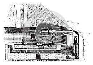 Casemate, vintage engraving